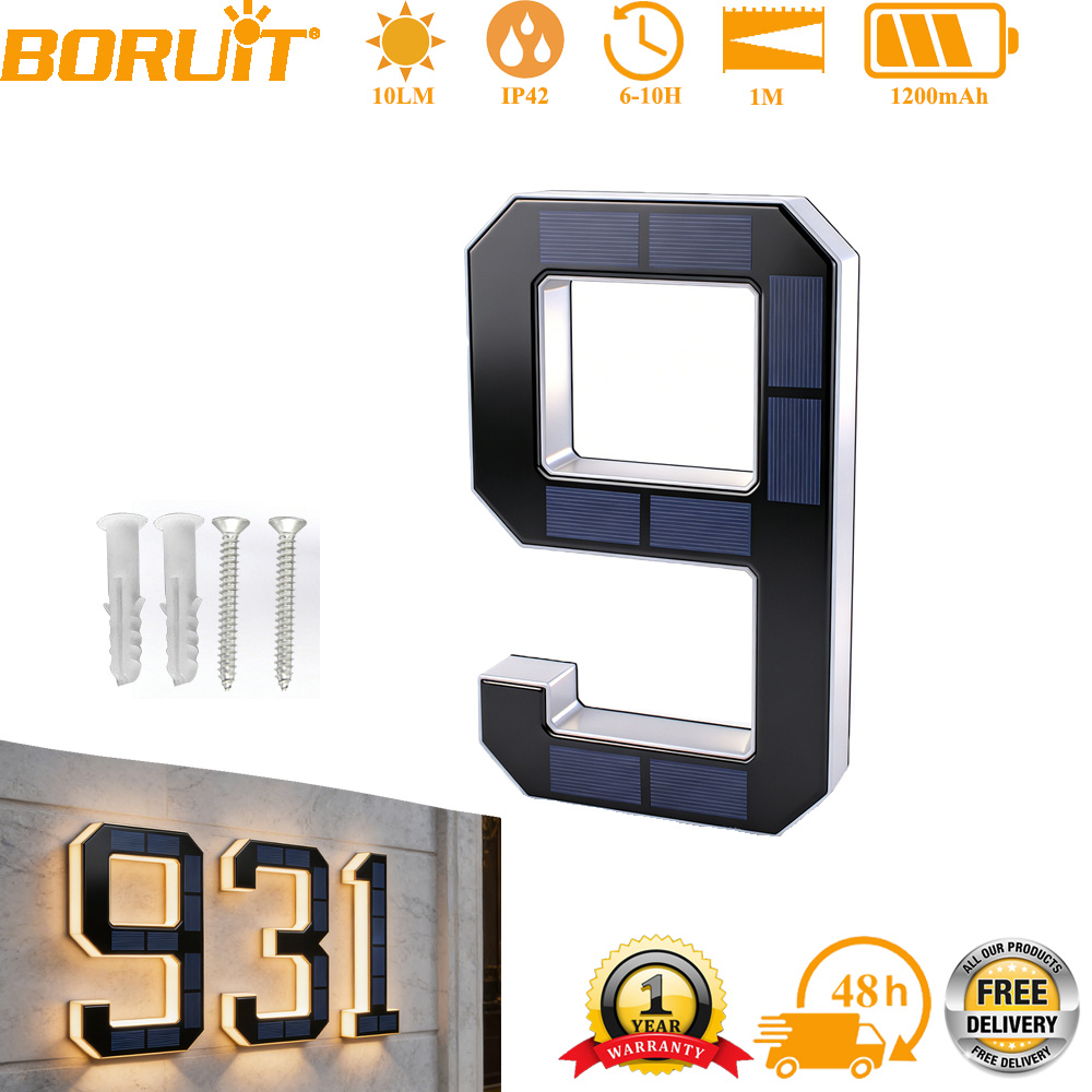 Outdoor Lighting For Front Of House - مصباح رقم المنزل بالطاقة الشمسية LED