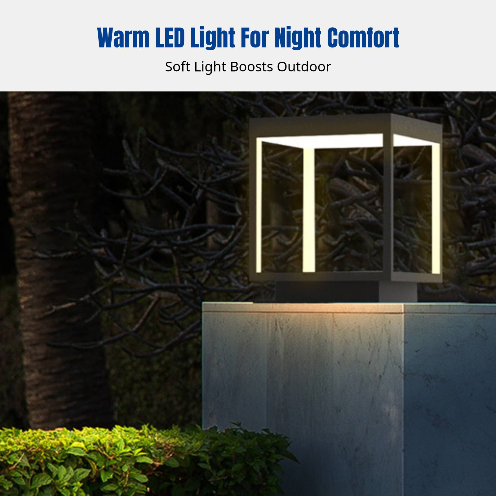 Post Cap Light - مصباح عمود LED عصري بتصميم بسيط،
