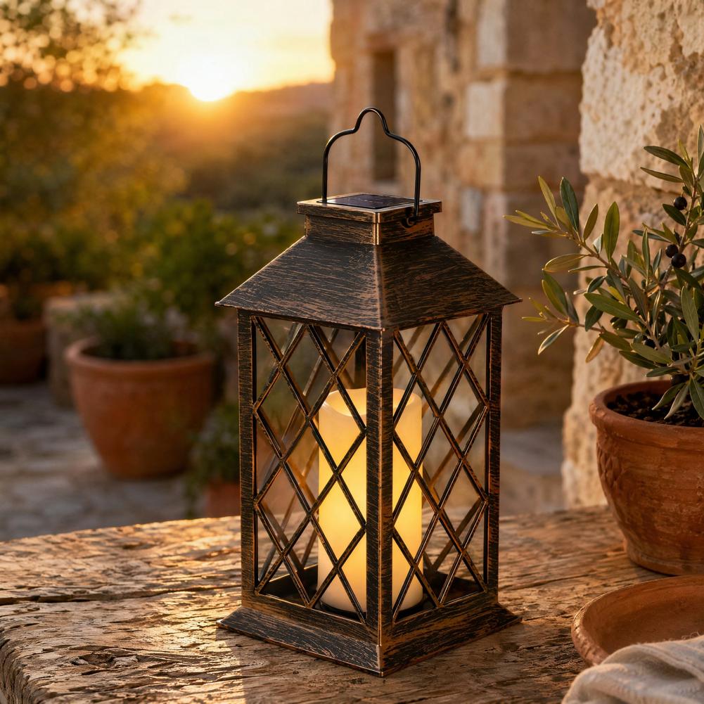Outdoor Lighting Decoration - فانوس شمسي بتصميم عتيق، فانوس شمسي