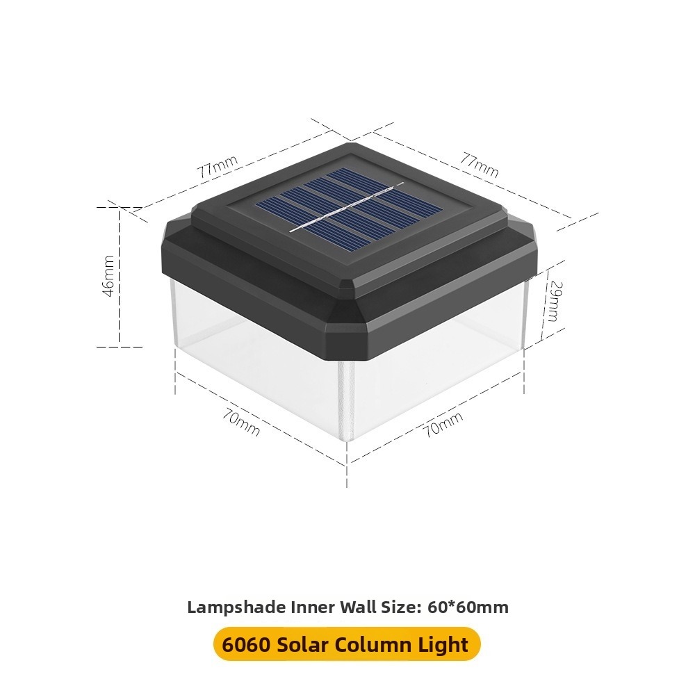 Post Cap Light - مصباح LED شمسي مقاوم للماء IP65