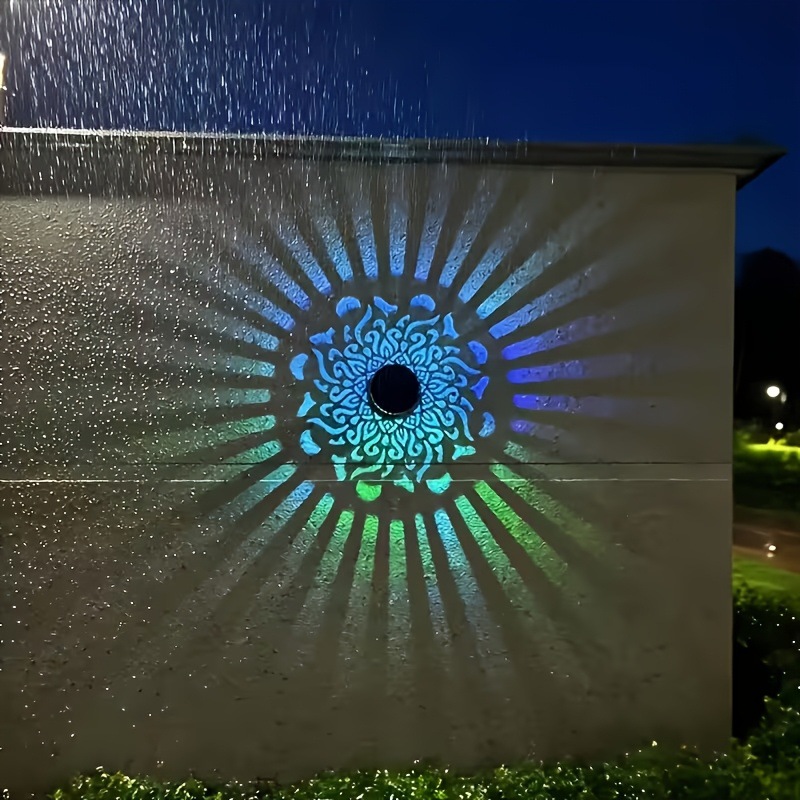 Outdoor Lighting Construction - مصباح جداري شمسي LED بتصميم ماندالا،