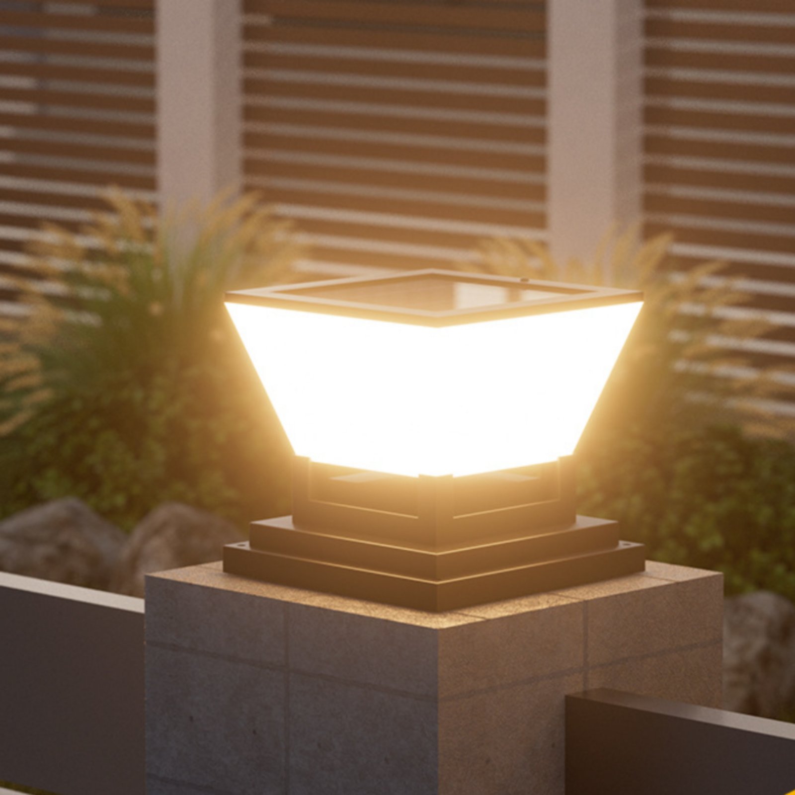 Post Cap Light - مصباح شمسي للأعمدة مقاوم للماء، إضاءة