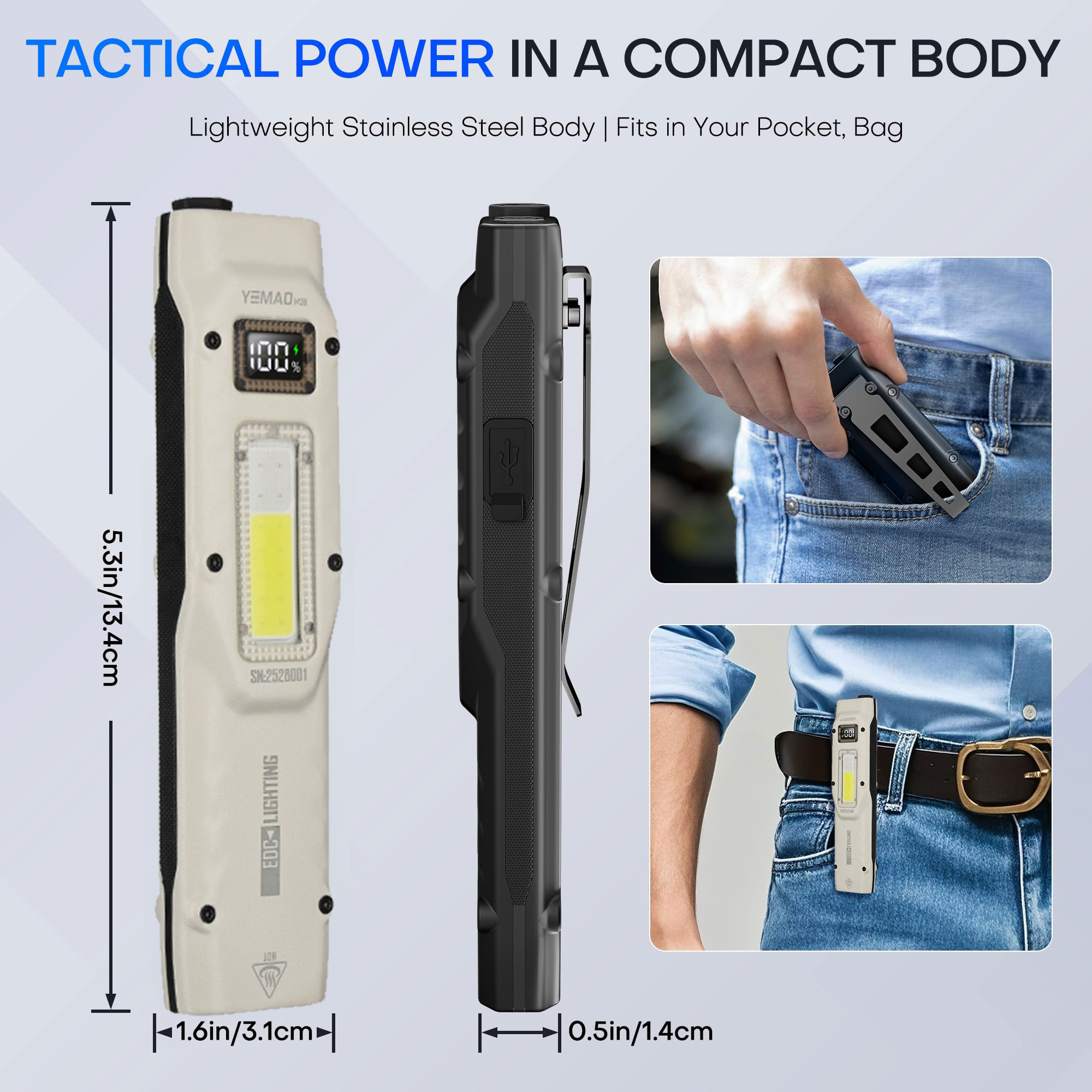 المحمولة 880LM YEMAO M28 رقيقة - مراجعة Outdoor Lighting Guide وسعره