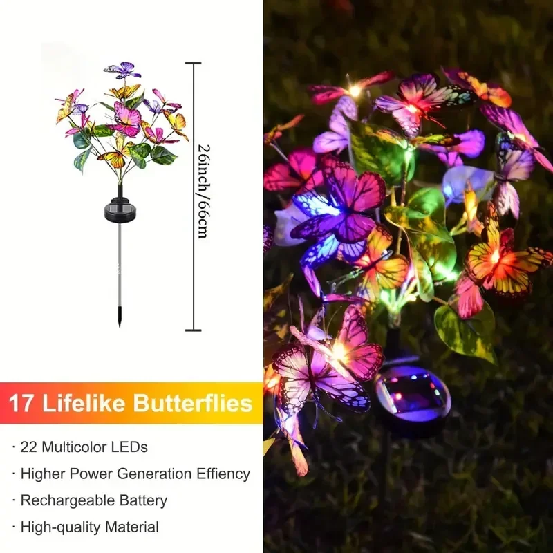 أضواء حديقة الفراشة LED بالطاق - مراجعة Outdoor Lighting Construction وسعره