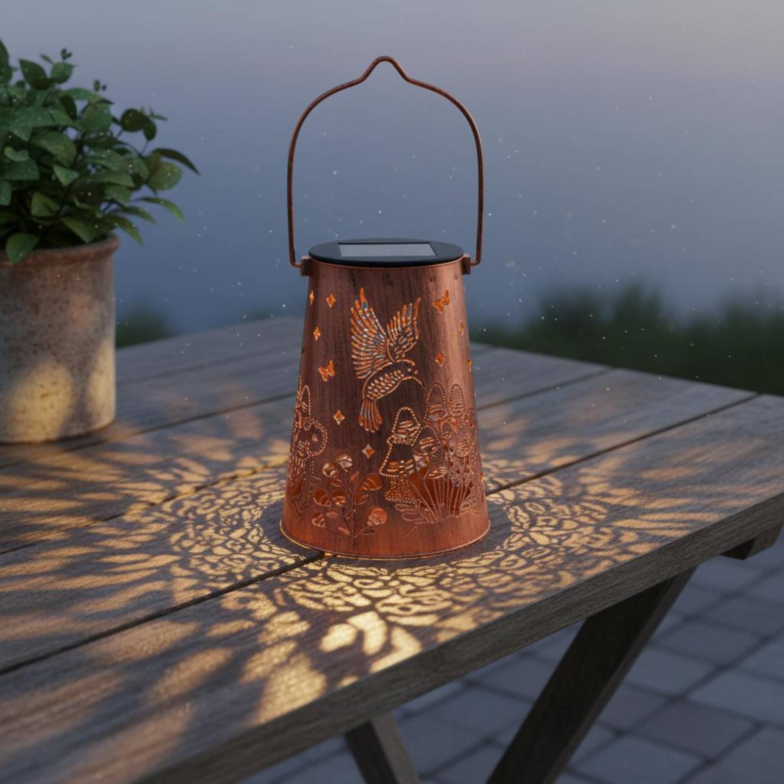 فانوس حديقة بنمط زهور، إضاءة خ - مراجعة Outdoor Lighting Decoration وسعره