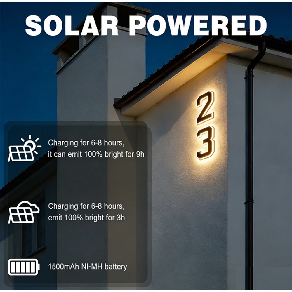 لافتة عنوان شمسية جديدة مع إضا - مراجعة Outdoor Lighting For Front Of House وسعره