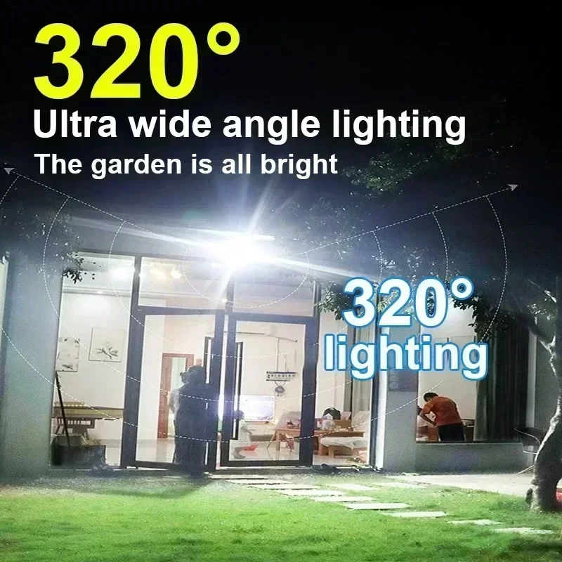 12000LM مصباح الجدار الشمسي ال - مراجعة Outdoor Lighting Construction وسعره
