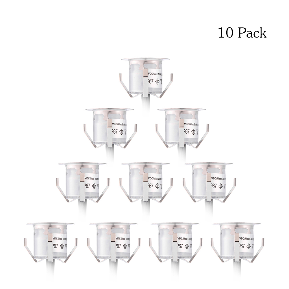 10 قطع من أضواء LED الأرضية ال - مراجعة Outdoor Lighting Recessed وسعره