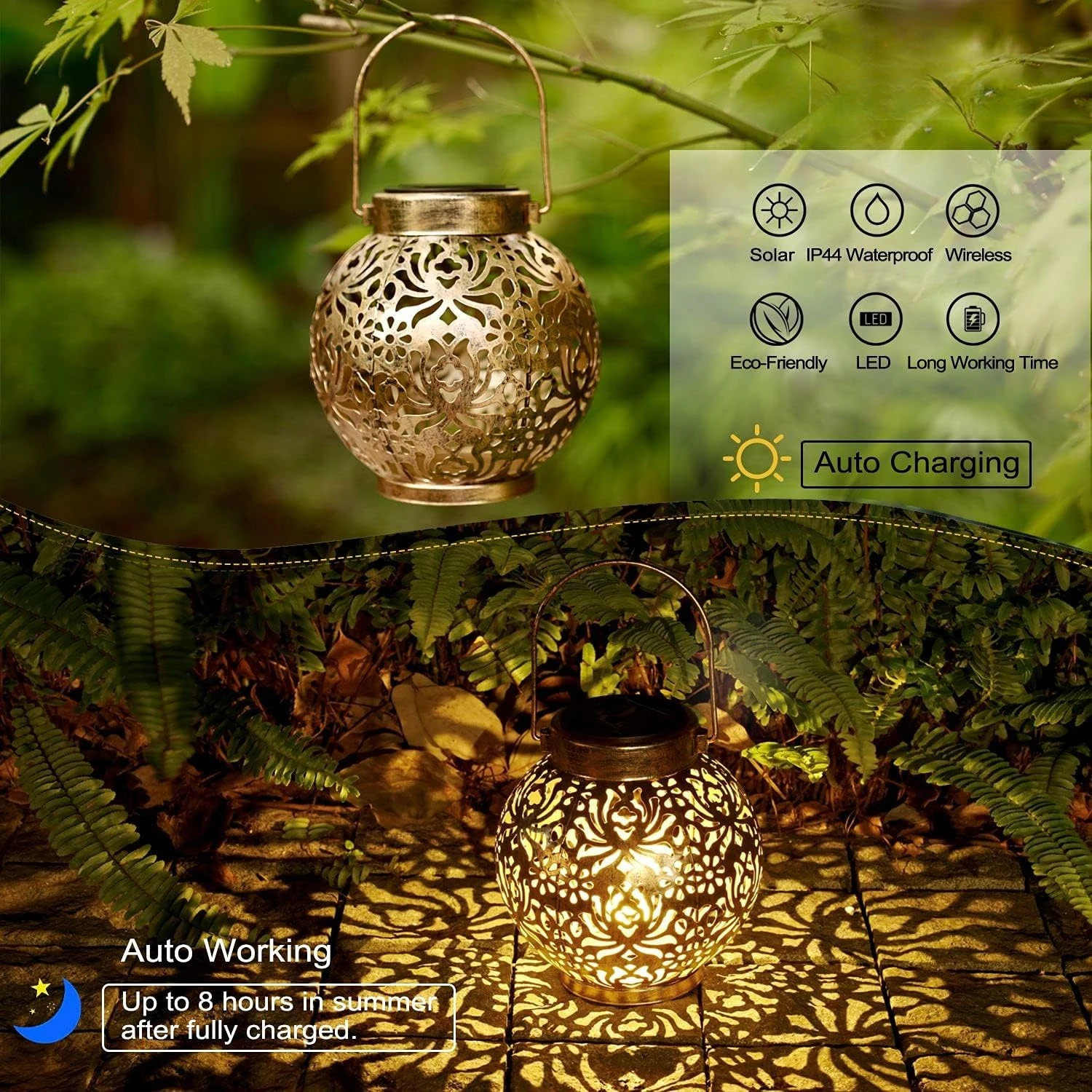 1-6 قطع من الفوانيس الشمسية ال - مراجعة Outdoor Lighting Wire وسعره