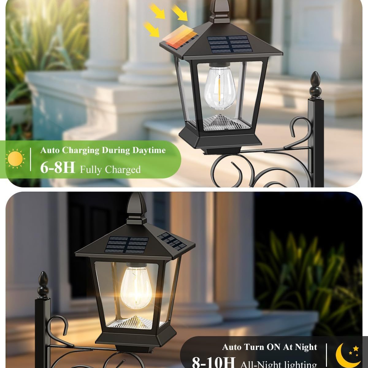 مصباح شمسي 2 في 1 مقاوم للماء  - مراجعة Outdoor Lighting Decoration وسعره