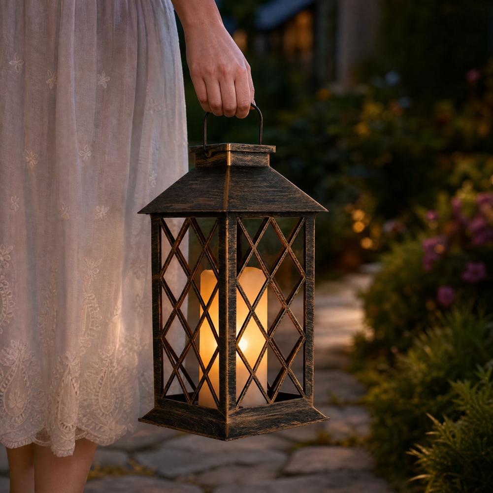 فانوس شمسي بتصميم عتيق، فانوس  - مراجعة Outdoor Lighting Decoration وسعره