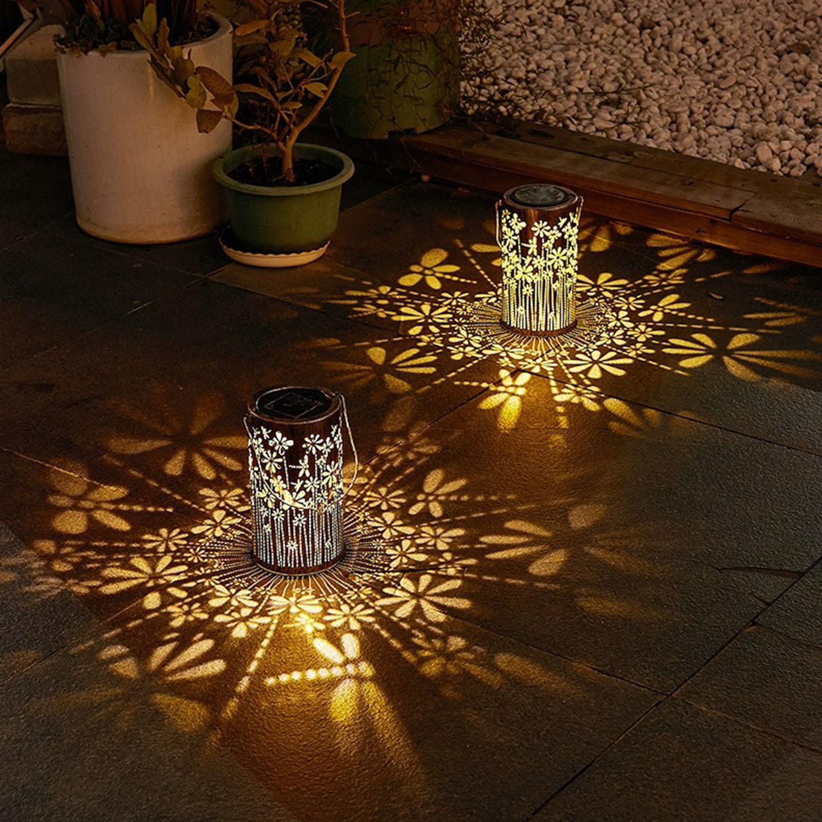 فوانيس شمسية ملونة على شكل زهو - مراجعة Solar Path Light وسعره