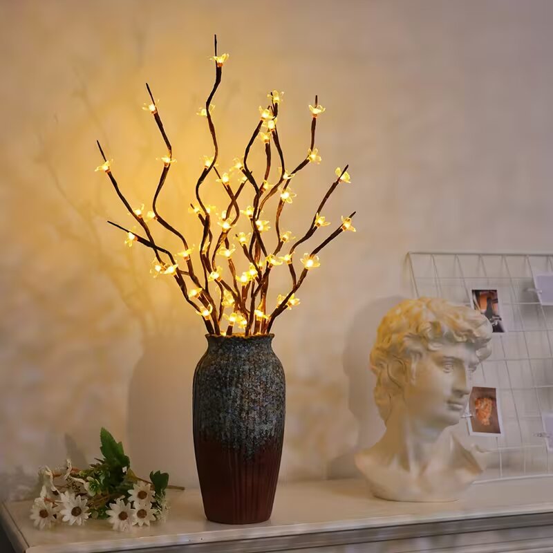 1/2 قطعة إضاءة على شكل فروع شج - مراجعة Outdoor Lighting Decoration وسعره