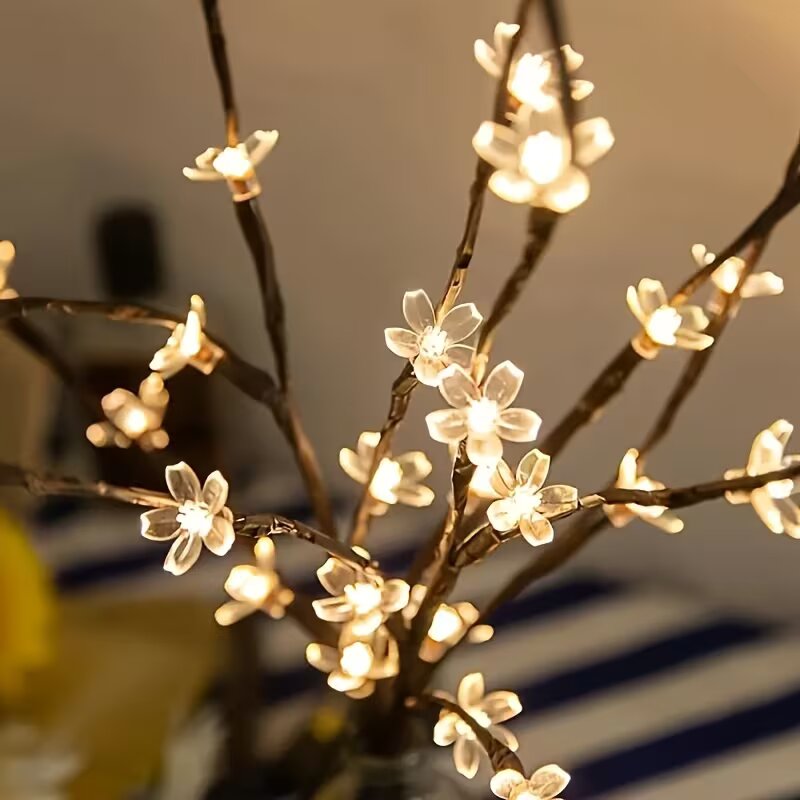 1/2 قطعة إضاءة على شكل فروع شج - مراجعة Outdoor Lighting Decoration وسعره
