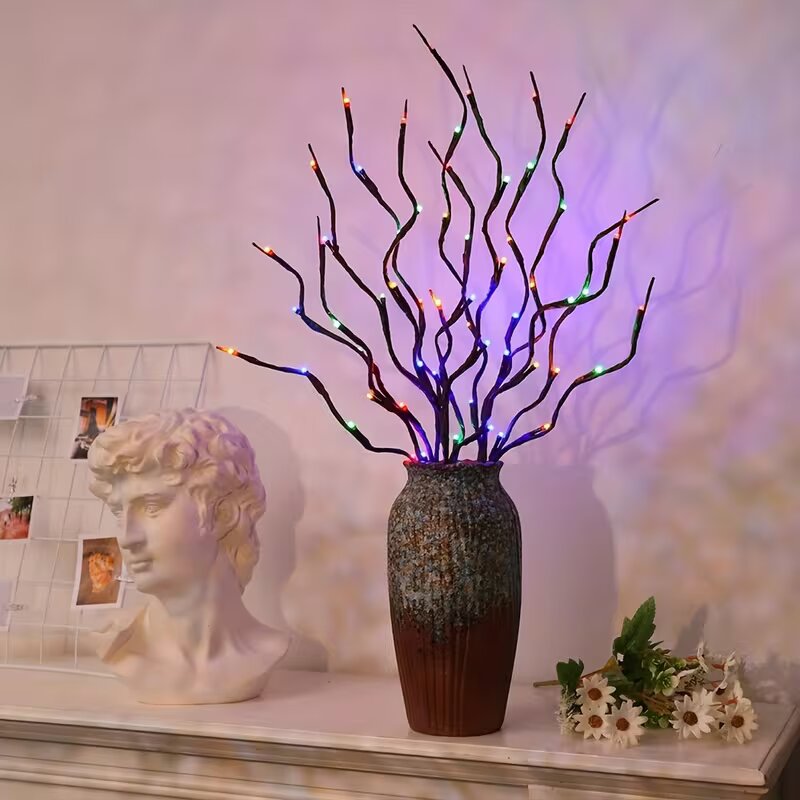 1/2 قطعة إضاءة على شكل فروع شج - مراجعة Outdoor Lighting Decoration وسعره