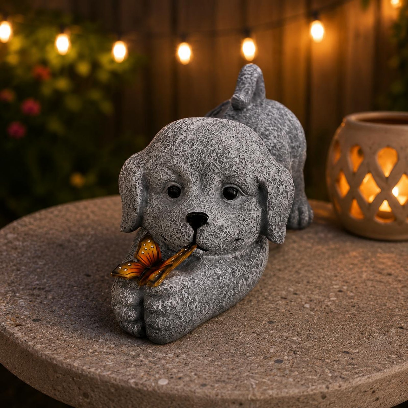 تمثال كلب يعمل بالطاقة الشمسية - مراجعة Outdoor Lighting Wire وسعره