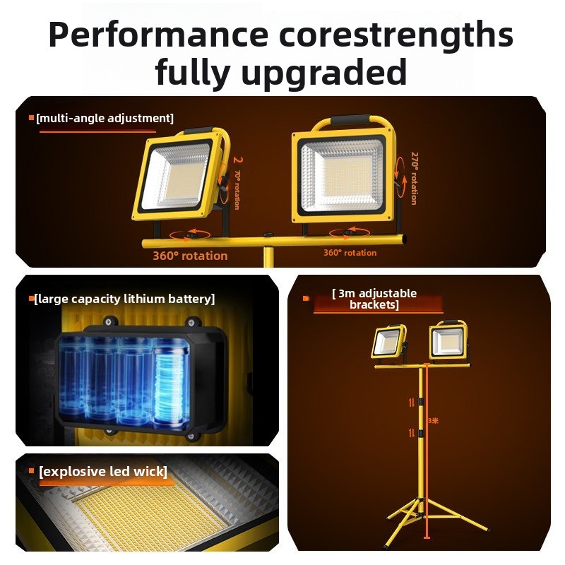 إضاءة متنقلة للبث المباشر في ا - مراجعة Outdoor Lighting Construction وسعره